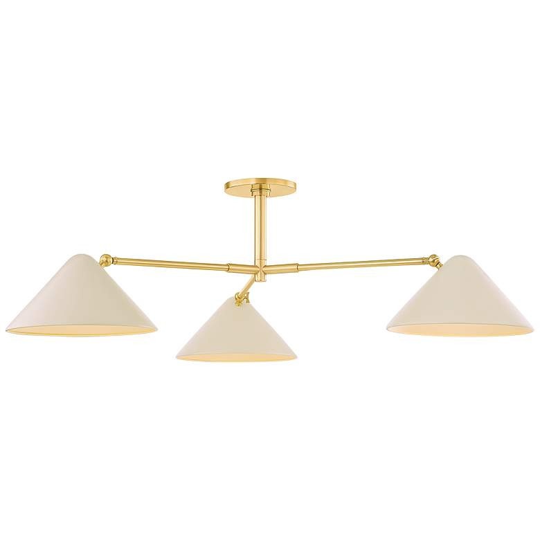 Mitzi Sonja Semi Flush 52" in True Bronze and Soft Bisque - #7660K | Lamps Plus | Lamps Plus