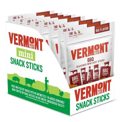 Snack Sticks by Vermont Smoke & Cure – BBQ Seasoned – Beef – Healthy Meat Protein  .5 ounce – 3oz Pouch – Pack of 8. | Target