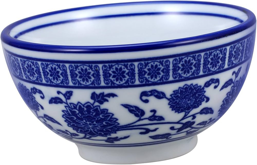 Retro Noodle and Rice Bowl Asian Porcelain Ramen Bowl with Patterns for Restaurants and Home for ... | Amazon (US)