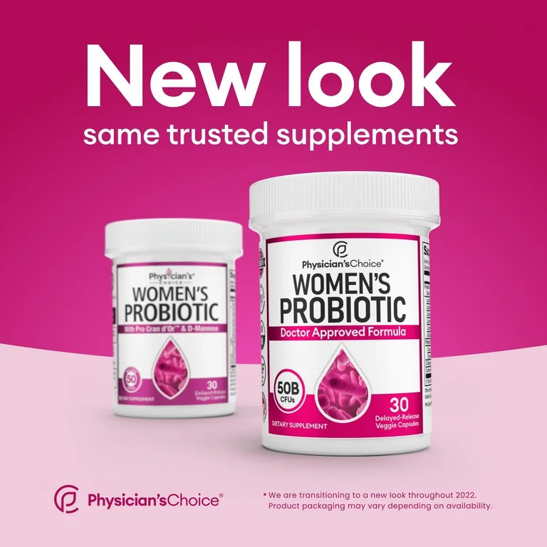 Physician’s Choice Women’s Probiotic with Prebiotic and Cranberry Fruit Powder, 50 Billion CF... | Walmart (US)