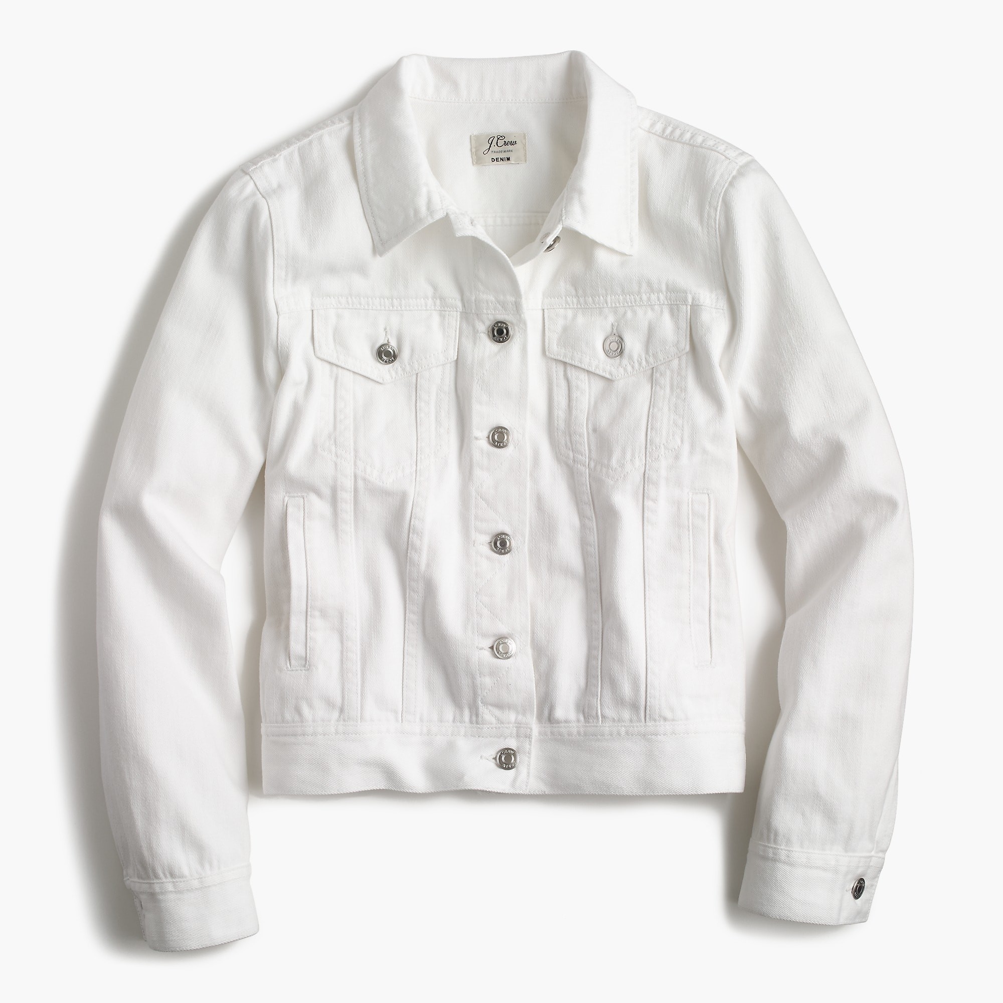 Denim jacket in white | J. Crew US