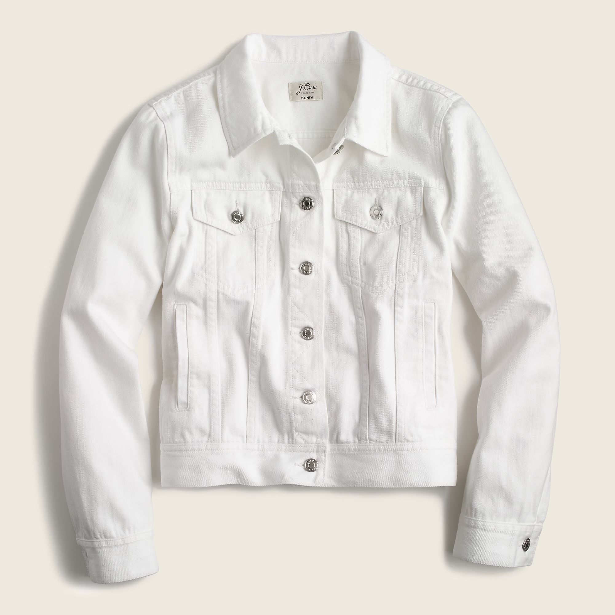 Denim jacket in white | J.Crew US