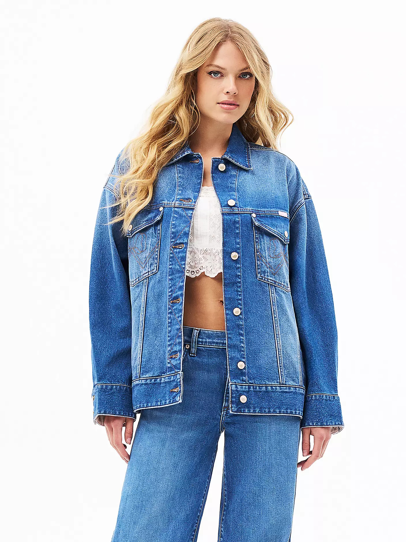 Wrangler x LoveShackFancy Oversized Denim Jacket | Wrangler