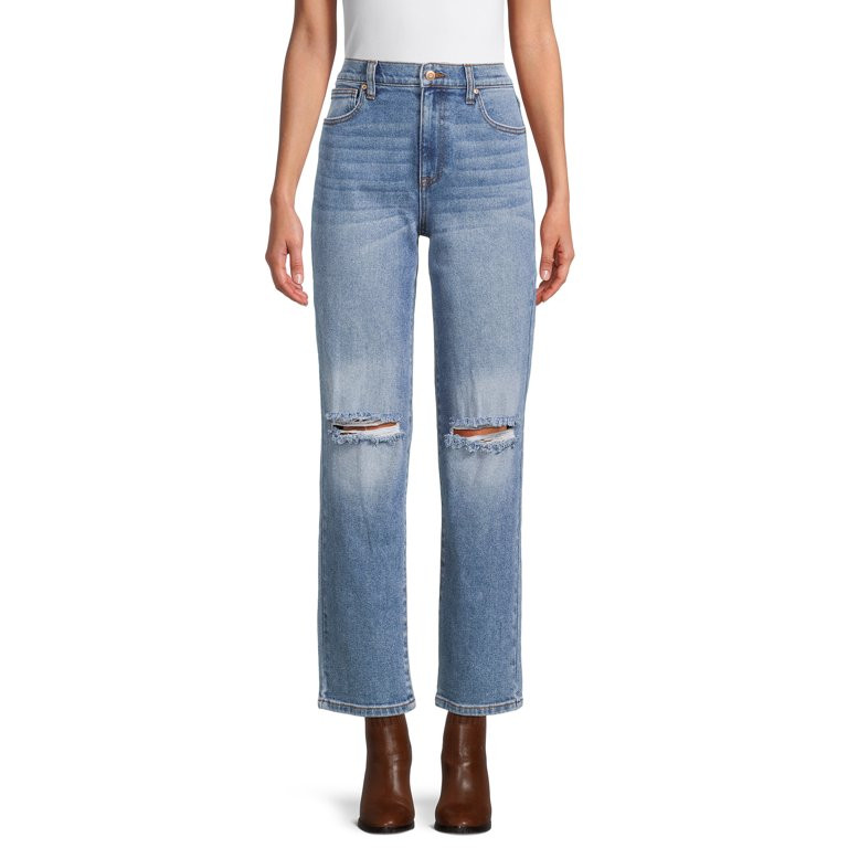 No Boundaries Juniors' High-Rise Dad Jeans | Walmart (US)
