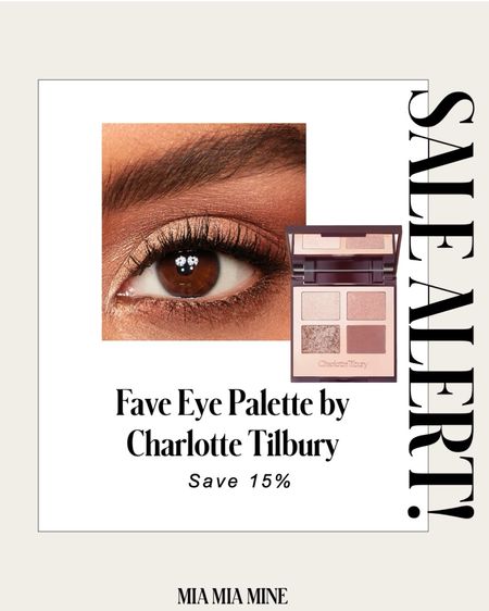 Saks beauty sale - save 15% off Charlotte tilbury eyeshadow palette 
4th of July sales  

#LTKSummerSales #LTKBeauty #LTKSaleAlert