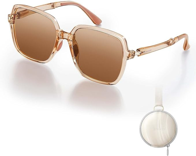 BENEUNDER Sunglasses Women Polarized Folding Sunglasses Trendy, Square Aviator Men Sunglasses Dri... | Amazon (US)