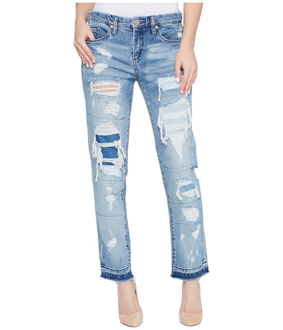 Blank NYC - Distressed Denim Boyfriend with Released Hem in Looking Glass (Looking Glass) Women's Jeans | 6pm