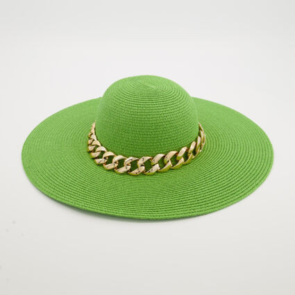 Green Floppy Straw Hat | TK Maxx