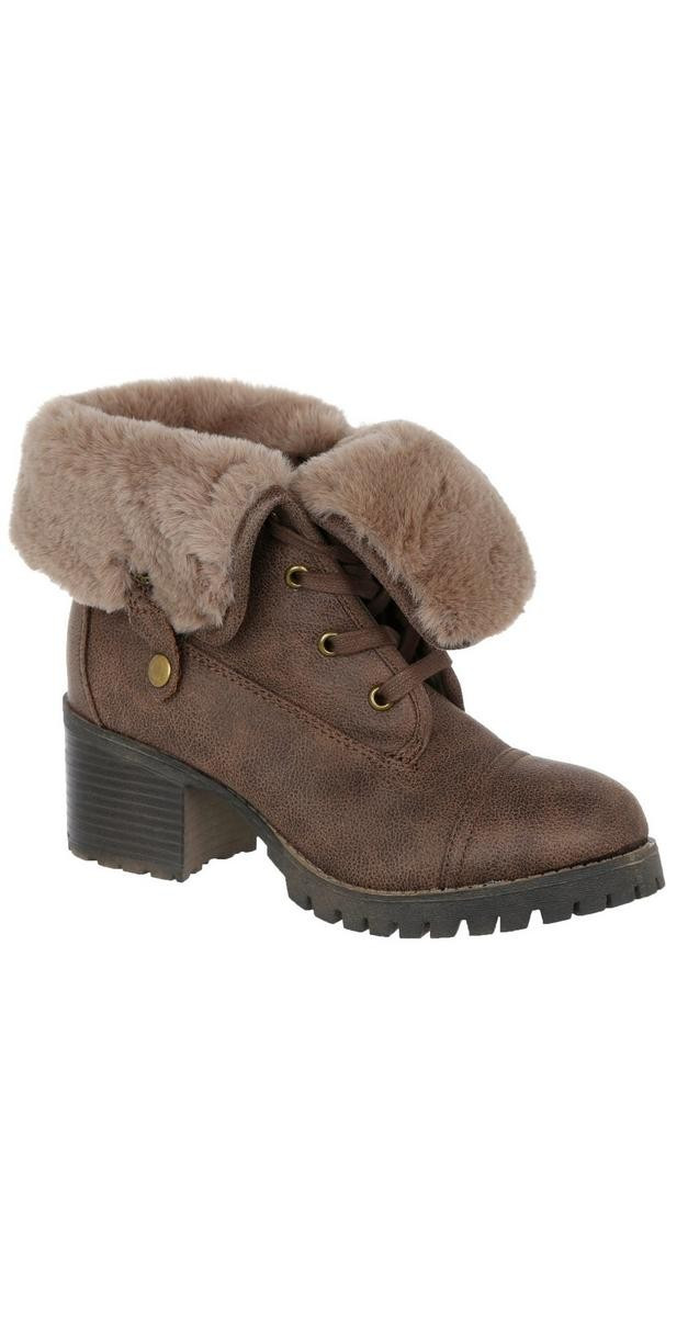 Women's Chief Faux Fur Midi Boots - Tan-Tan-5573656339323   | Burkes Outlet | bealls