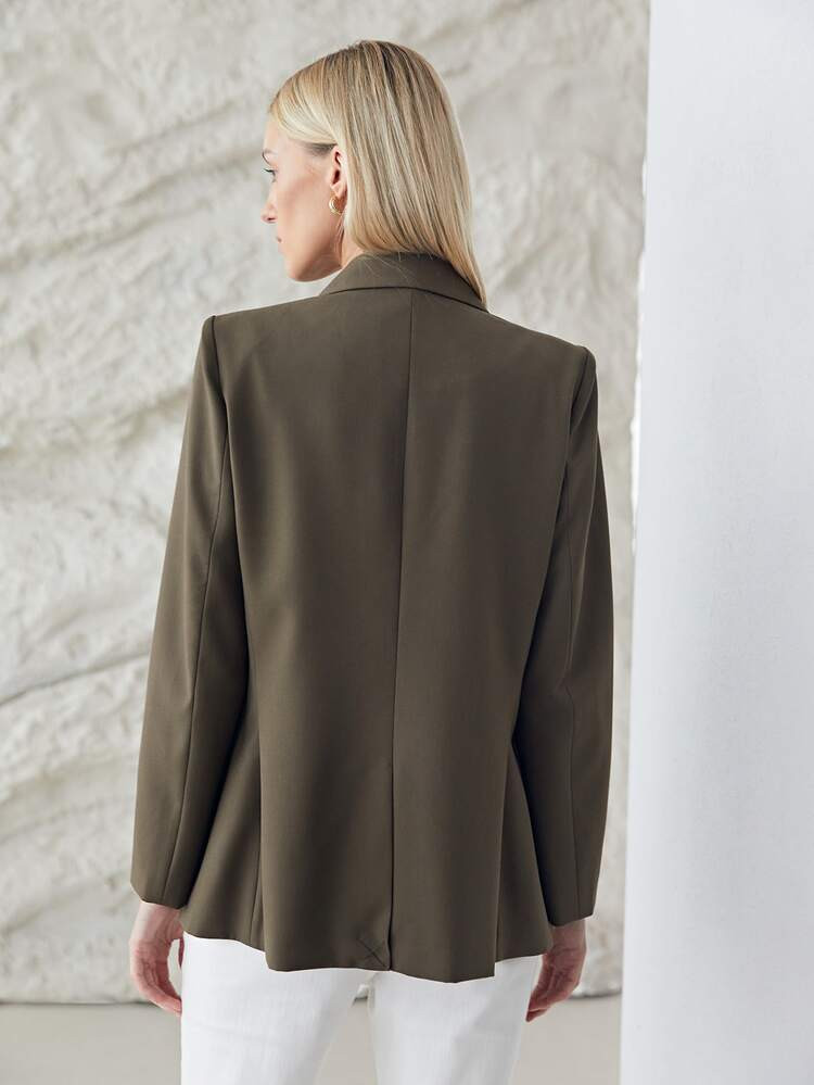 MOTF PREMIUM Blazer viscosa con botones | SHEIN