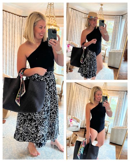 One shoulder fabulousness that can double as a tank with super cute skirt 

I’m in a 4 suit and small skirt 


#LTKtravel #LTKitbag #LTKstyletip