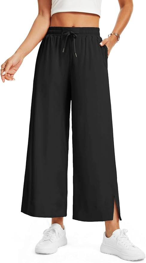 Feiersi Women's High Waisted Wide Leg Ankle Pants Lightweight Casual Dressy Trousers for Work Tra... | Amazon (US)