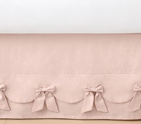 European Linen Bow Crib Skirt | Pottery Barn Kids