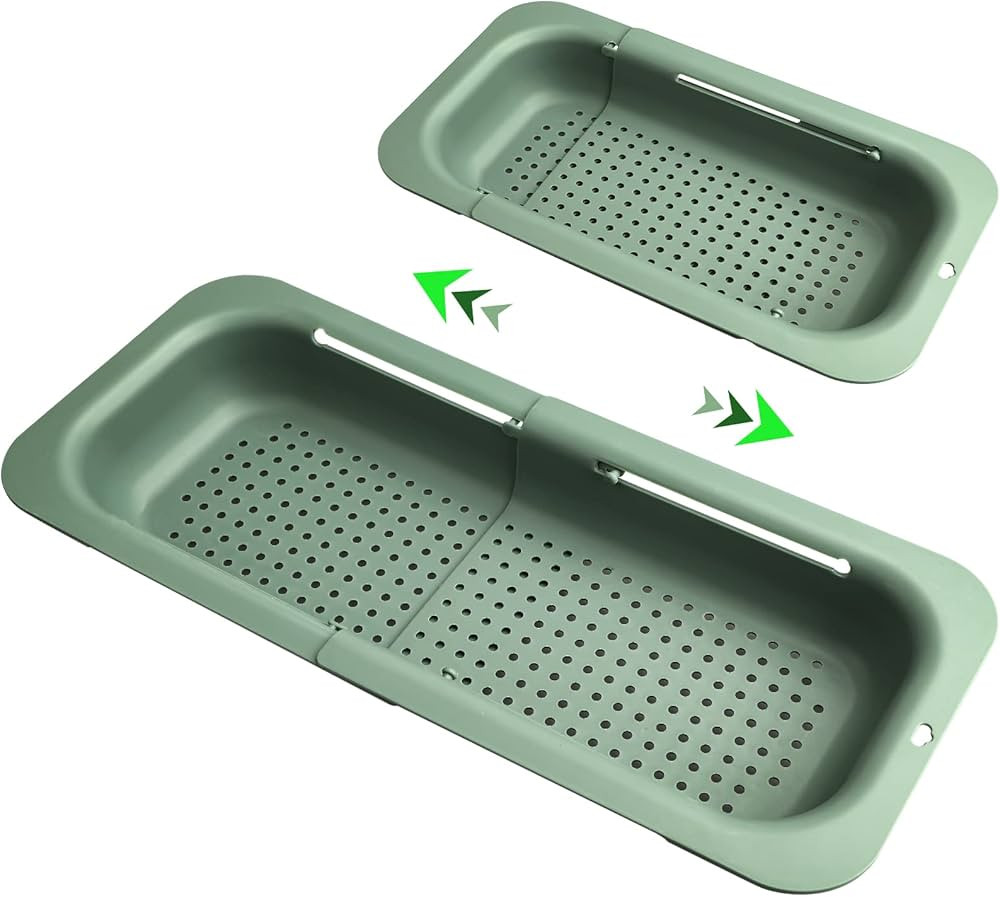Komzon Extendable Colander Strainer Over the Sink, Retractable Kitchen Sink Basket to Wash Vegeta... | Amazon (US)