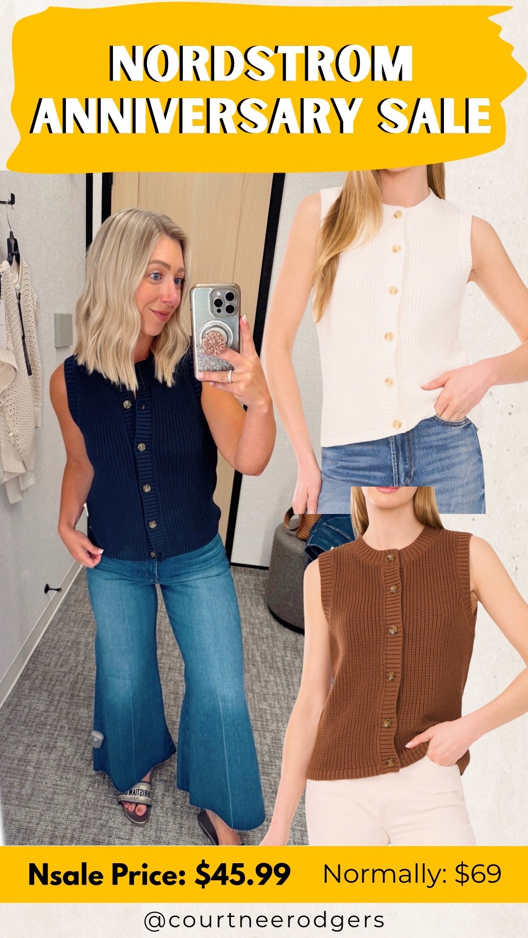 Nordstrom Anniversary Sale
Size XS sweater —runs a little big // Size 27 jeans (TTS)

NSALE, Nordstrom Anniversary Sale, Madewell jeans, Varley, sweaters, sleeveless sweater 

#LTKSaleAlert #LTKFindsUnder100 #LTKFindsUnder50