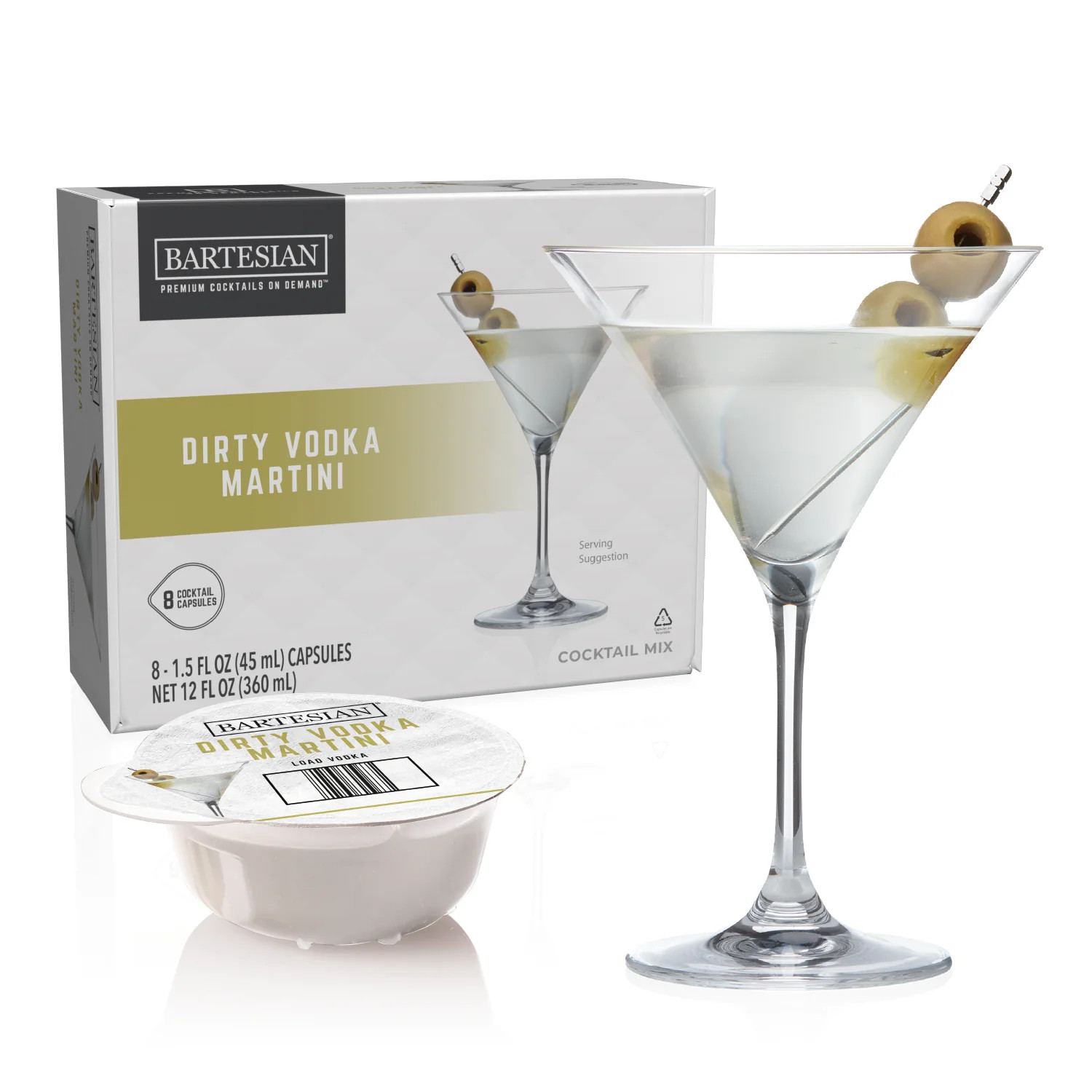 Dirty Vodka Martini Cocktail Capsules | Bartesian