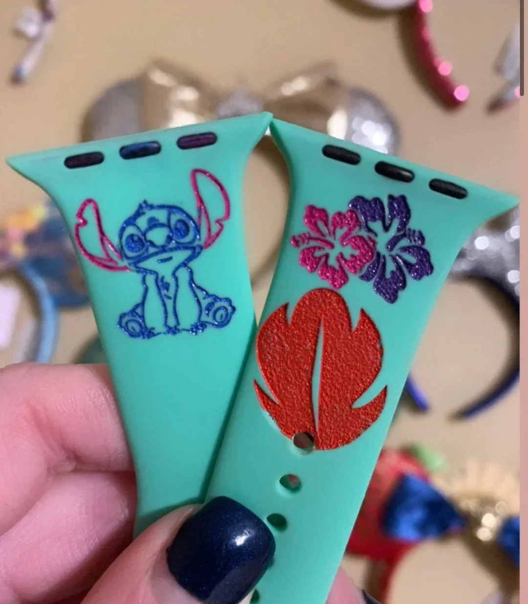 Blue Hawaiian Alien Dog Inspired Watch Band Accessory | Etsy (US)