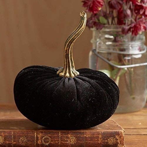 Small Velvet Pumpkin Black, Handmade Home Decor, Holiday Mantle Decor, Fall Halloween Thanksgivin... | Amazon (US)