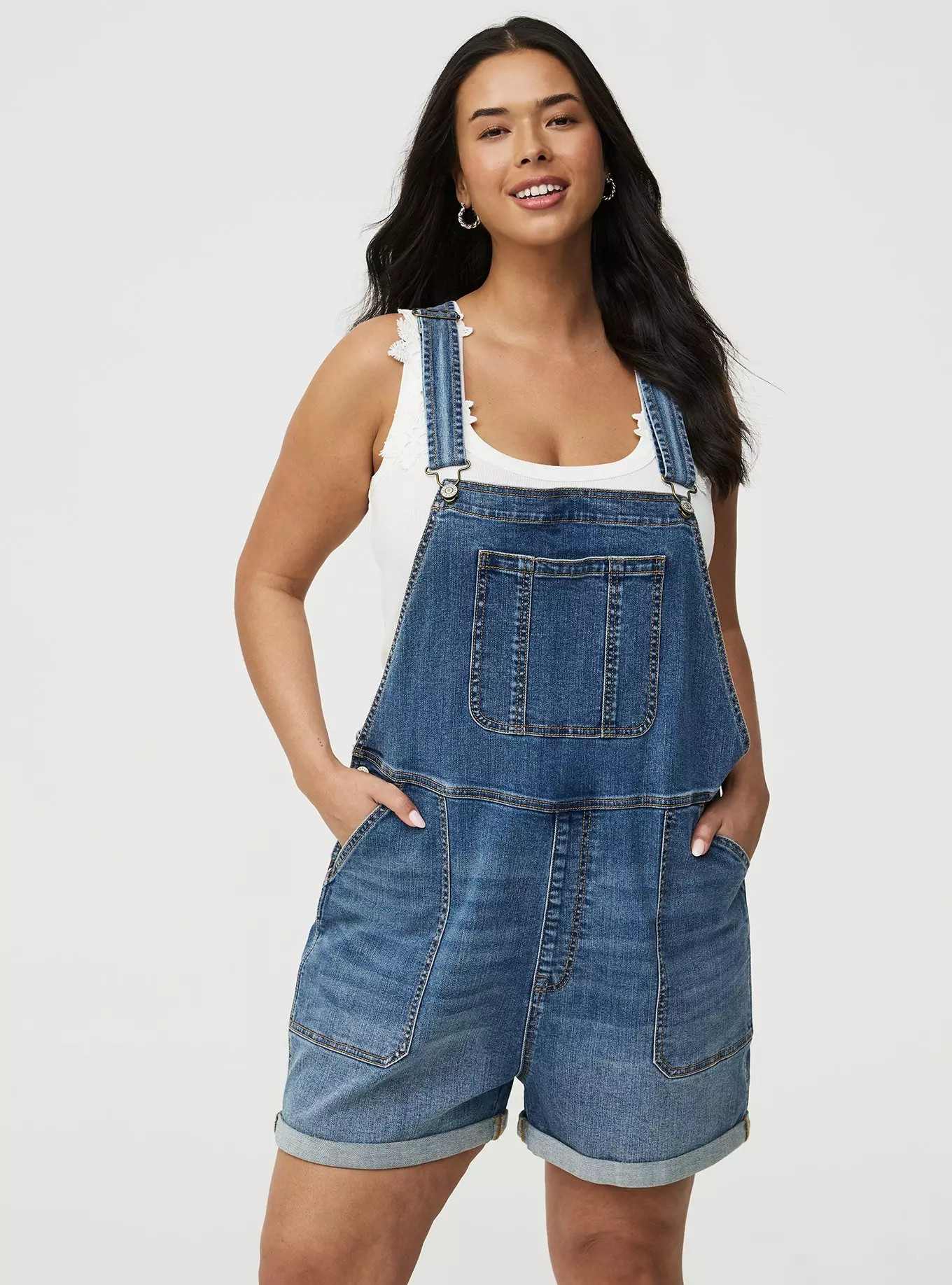 3'' Relaxed Denim Shortall | Torrid (US & Canada)