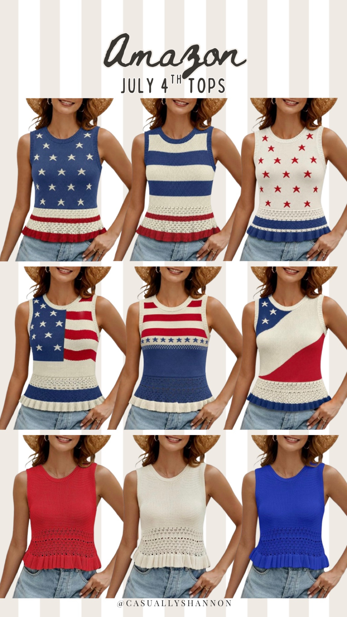 Fourth of July outfit | memorial day outfit | July 4th | vacation crochet top | 250th anniversary | women’s fashion | Amazon clothes | red white and blue | classy and timeless summer top | comes in tons of other colors | pair with some light wash denim shorts | American night | east coast summer | BBQ outfit | summer cookout | wearing on your 4th of July summer vacation 

#LTKTravel #LTKSeasonal #LTKSaleAlert