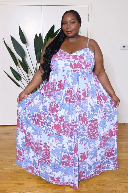 The perfect plus size maxi dress for summer . From Jessica Simpson @walmart #walmartpartner

This has a back cutout and adjustable straps. Love how flowy it is. 

#LTKMidsize #LTKOver40 #LTKPlusSize