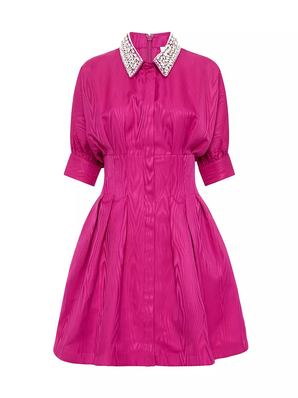 Cynthia Embellished Puff-Sleeve Minidress | Saks Fifth Avenue