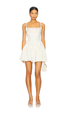 MORE TO COME Sansa Mini Dress in Cream from Revolve.com | Revolve Clothing (Global)