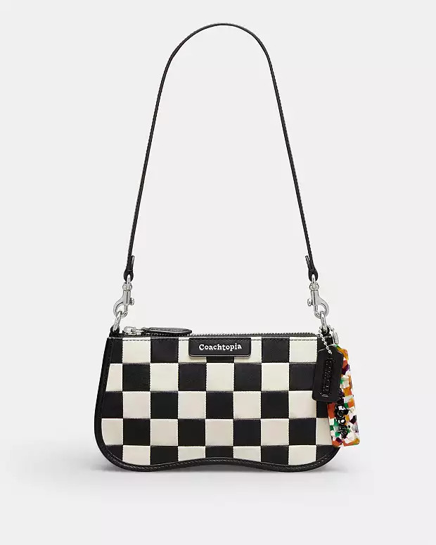Wavy Baguette Bag In Checkerboard Upcrafted Leather | Coach (US)