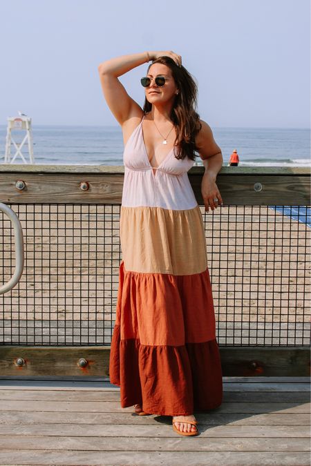Anthropology maxi dress with strappy target sandals and round ray-ban glasses 

Summer outfit | summer dress | beach outfit | vacation outfit | sandals 

#LTKSeasonal #LTKFind #LTKxAnthro