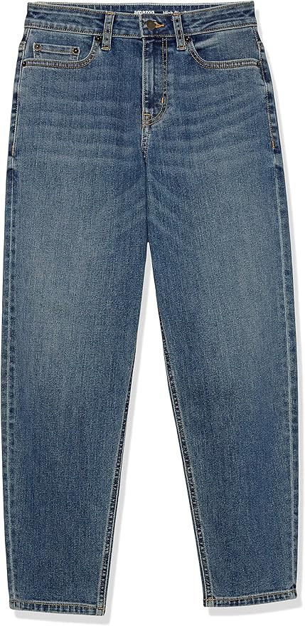 Amazon Essentials Women's High-Rise Relaxed Leg Tapered Ankle Jean | Amazon (US)
