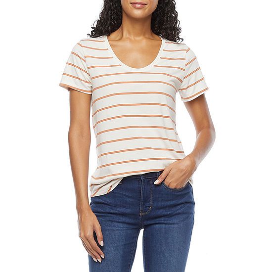 a.n.a Womens Round Neck Short Sleeve T-Shirt | JCPenney