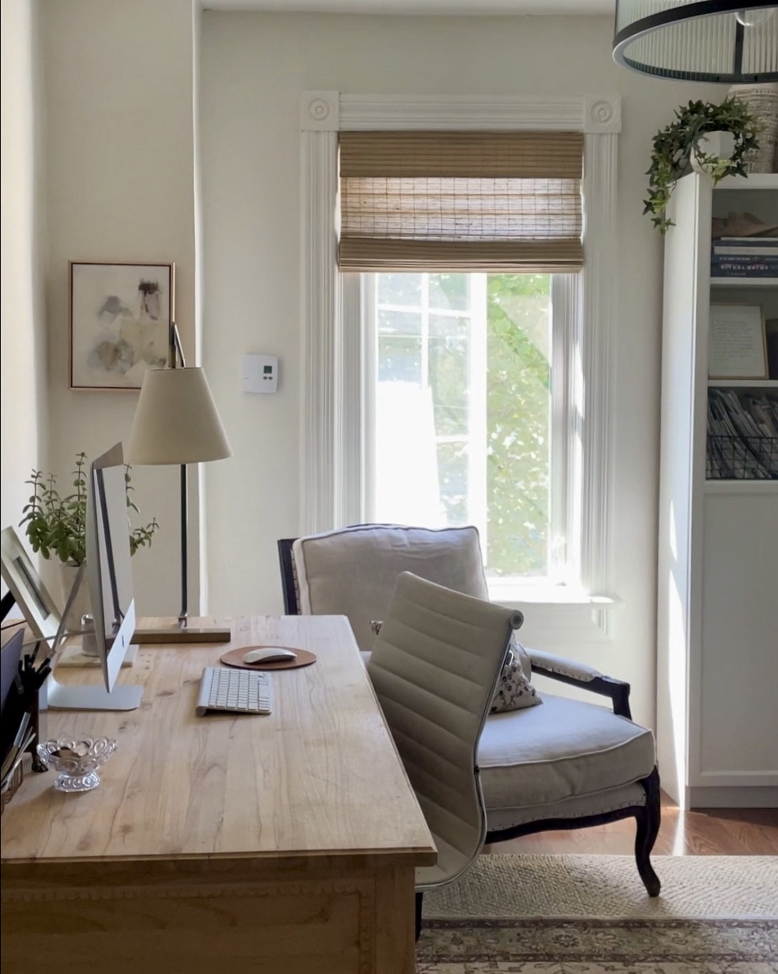 Our old Roman shades broke years ago (thank you, then-three-year-old 😅) and it’s bugged me ever since, especially since it’s the first thing I see when I walk up our stairs (and sight lines matterrrrr to me!)

These new cordless shades completely changed the game. 

They add the most beautiful texture, feel so much lighter, and I am officially obsessed.

Specs: Cordless Woven Bamboo Shades, D17-05, inside mount, privacy liner

#LTKHome
