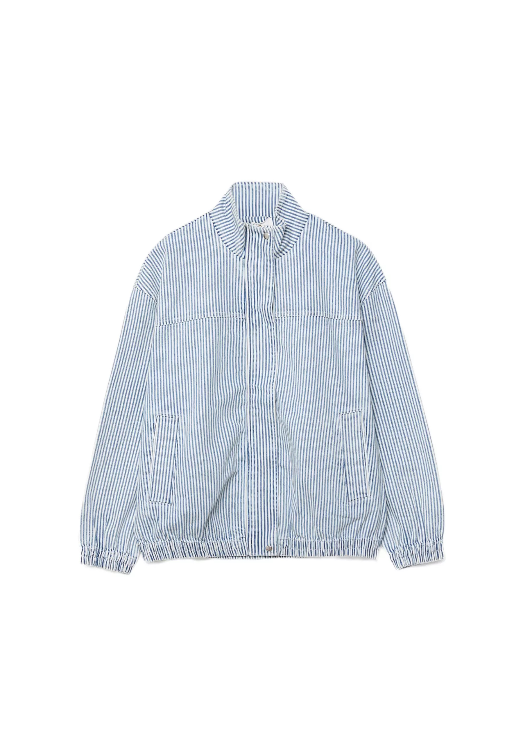 Striped denim jacket - Women's Stradimarket | Stradivarius United Kingdom | Stradivarius (UK)