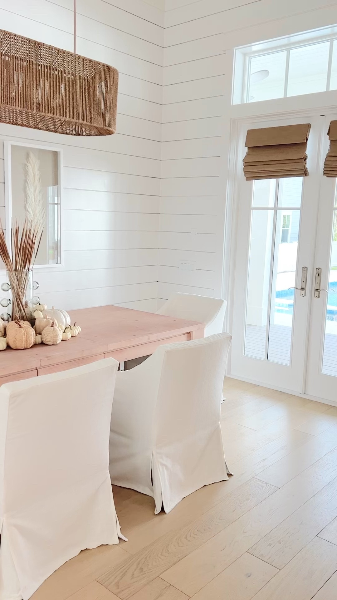 Modern coastal dining “room”.  

#LTKhome #LTKsalealert #LTKstyletip