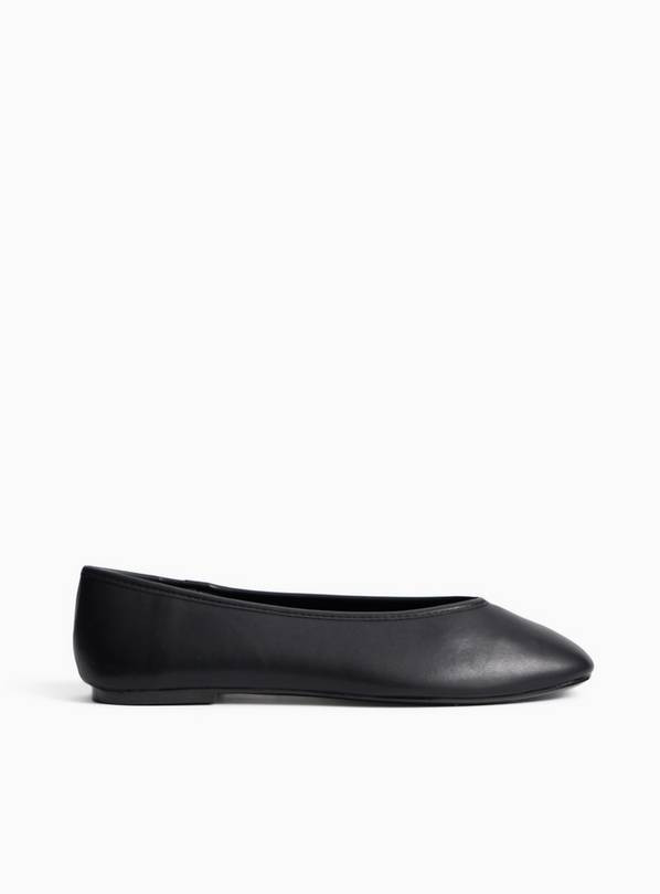 Black High Vamp Ballerina Shoes 5 | Tu Clothing