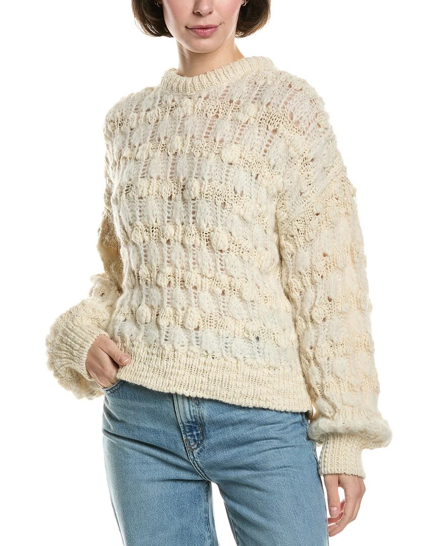 FRAME Denim Popcorn Stripe Alpaca-Blend Sweater | Shop Simon