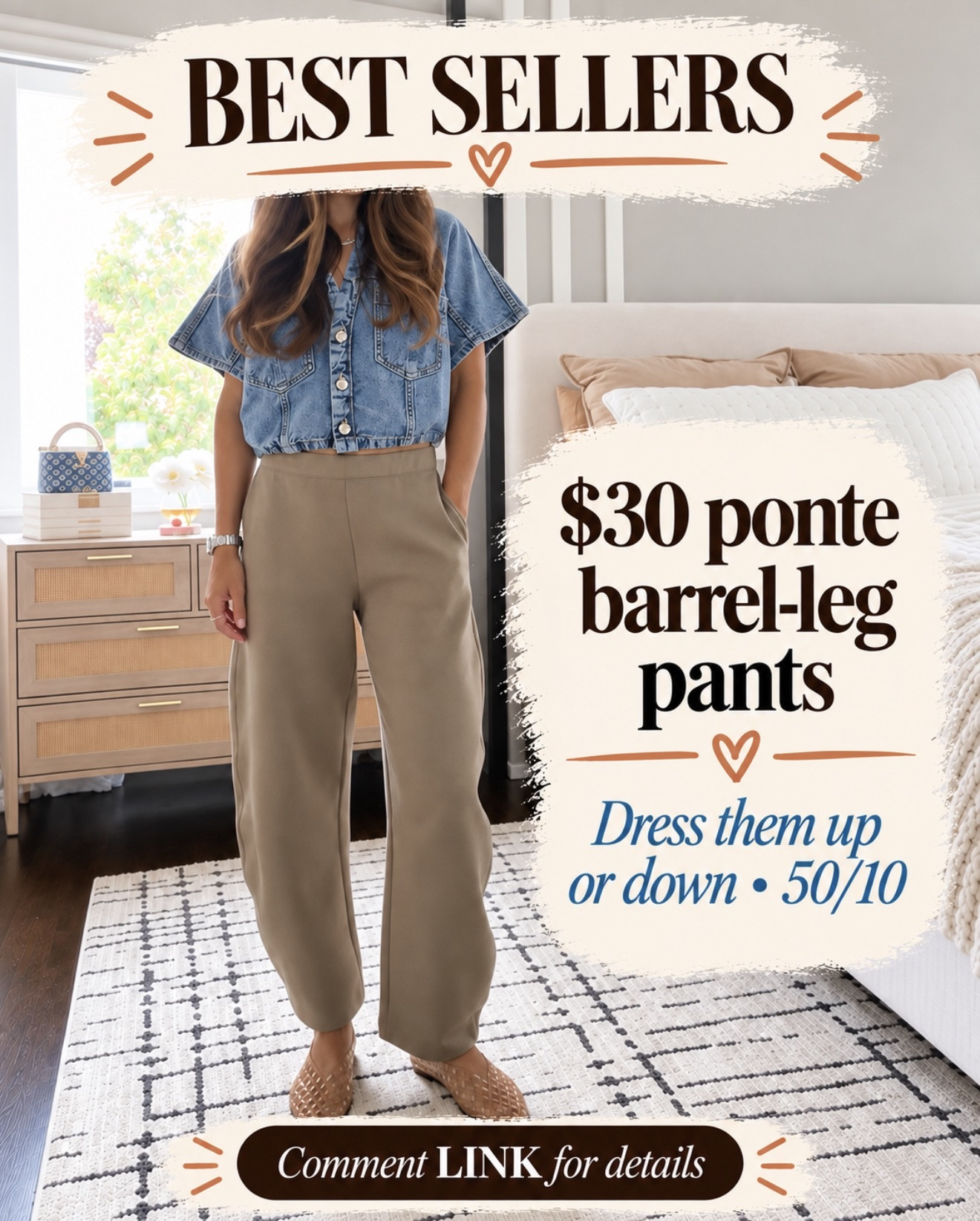 These $30 ponte barrel-leg pants are a 50/10 🙌🏻 Comfy enough for everyday but polished enough to dress up too! Comment LINK and I’ll send the details 🔗⬇️

#LTKOver40 #LTKSeasonal #LTKmomlife