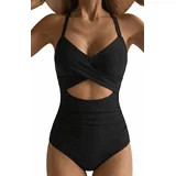 SOMER Women's One Piece Swimsuits Tummy Control Cutout High Waisted Bathing Suit Wrap Tie Back 1 ... | Walmart (US)