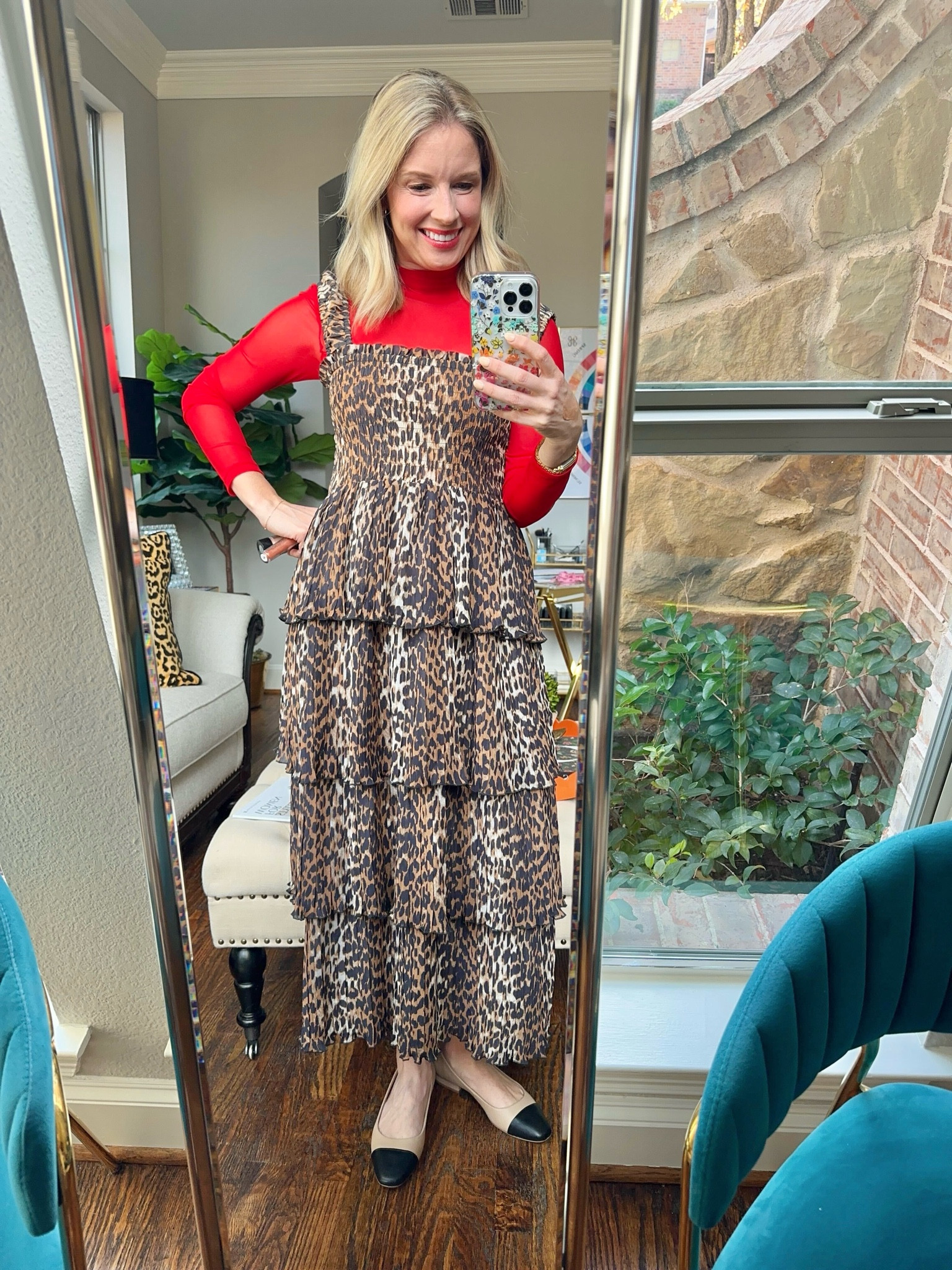 I’m loving this fun winter outfit color combo! 

#smock #dress #christmas  #balletflat #bodysuit 

#LTKHoliday #LTKSeasonal #LTKsalealert