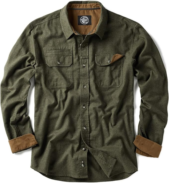CQR Men's 100% All Cotton Button Down Flannel Shirts, Long Sleeve Brushed Warm Soft Casual Outdoo... | Amazon (US)