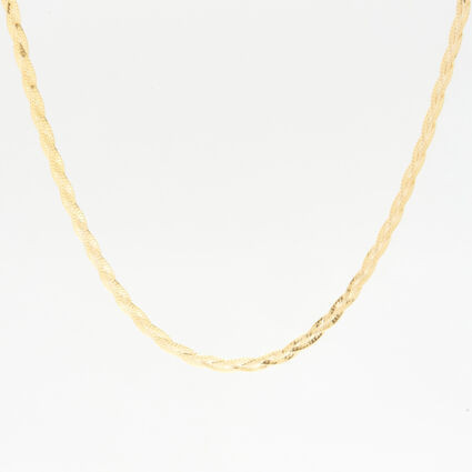 9ct Yellow Gold Herringbone Chain Necklace | TK Maxx