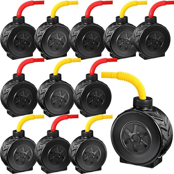 Sawysine 12 Pack Construction Truck Cups Set Truck Construction Cups with Red Yellow Straw Constr... | Amazon (US)