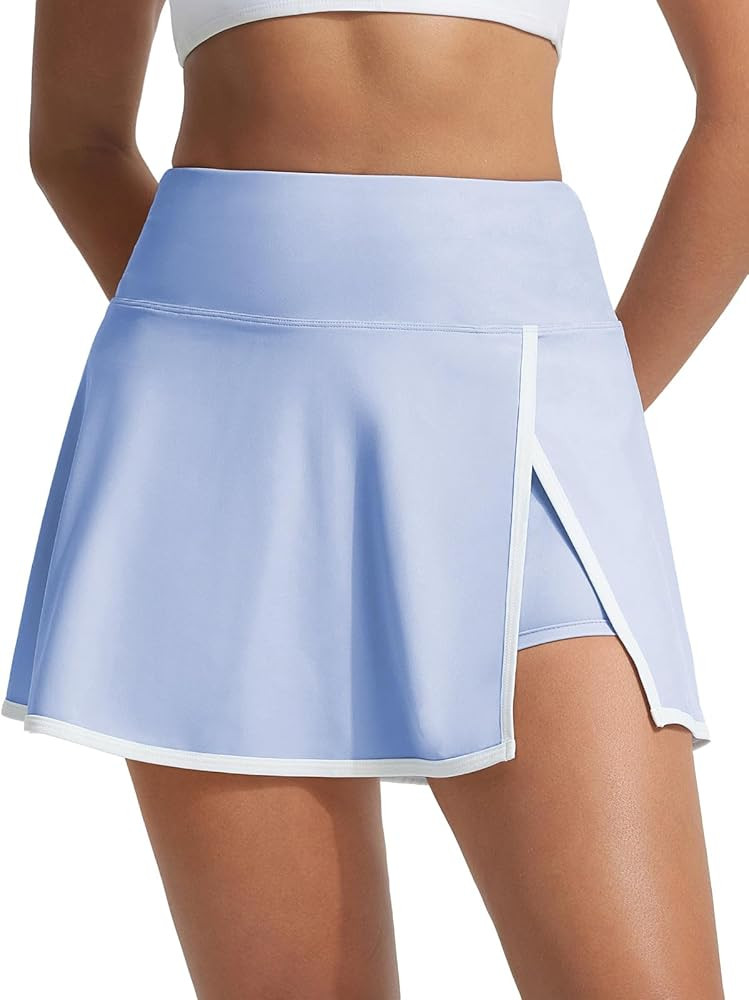 baleaf Women's High Waisted 14" Swim Skirts Boxer Liner Quick Dry Tennis Skirt Bathing Suit Split... | Amazon (US)