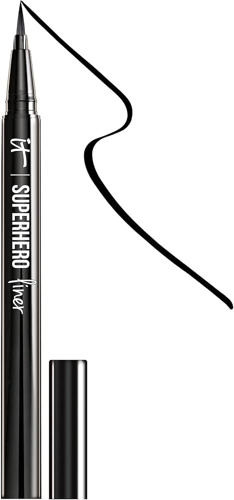 IT Cosmetics Superhero Liquid Eyeliner Pen, Black - 24-Hour Waterproof Formula Won’t Smudge or ... | Amazon (US)