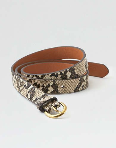 AEO Faux Snake Skin Belt | American Eagle Outfitters (US & CA)
