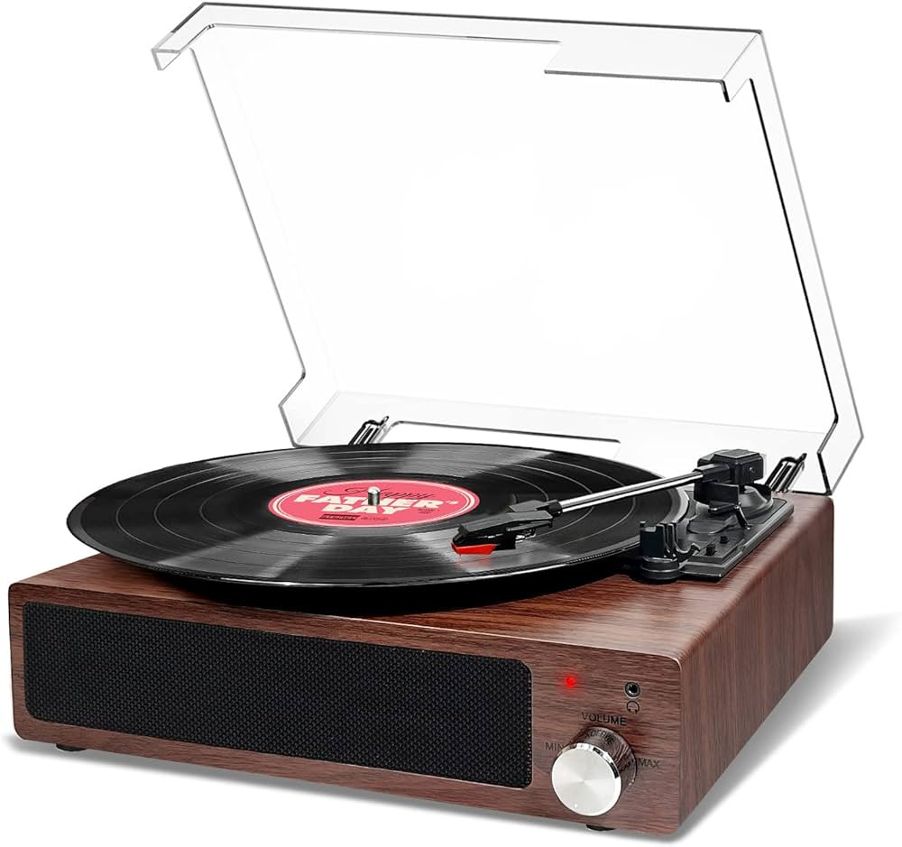 Giradischi Vinile, FYDEE Giradischi Portatile Vintage Bluetooth con 3 Velocità 33/45/78 RPM e 2 ... | Amazon (IT)