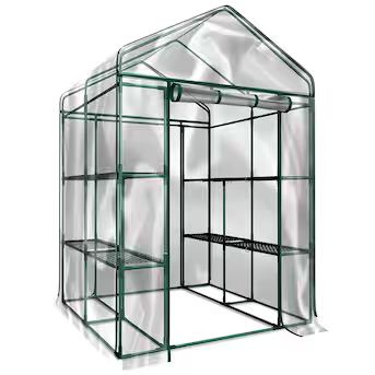 Hastings Home  Hastings Home Walk-In Greenhouse 56.3-ft L x 56.3-ft W x 76.7-ft H Clear Cover, G... | Lowe's