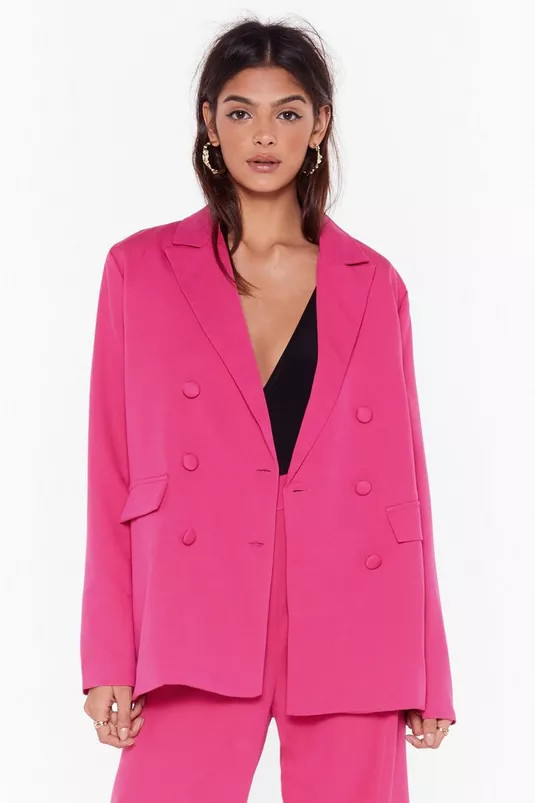 Boxy Oversized Button Up Blazer | Nasty Gal (US)