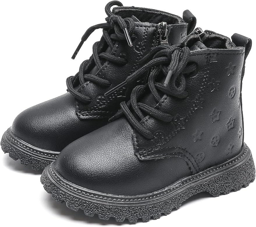 Komfyea Boys And Girls Lace Up Casual Outdoor Hiking Ankle Boots(Toddler/Little Kids) | Amazon (US)