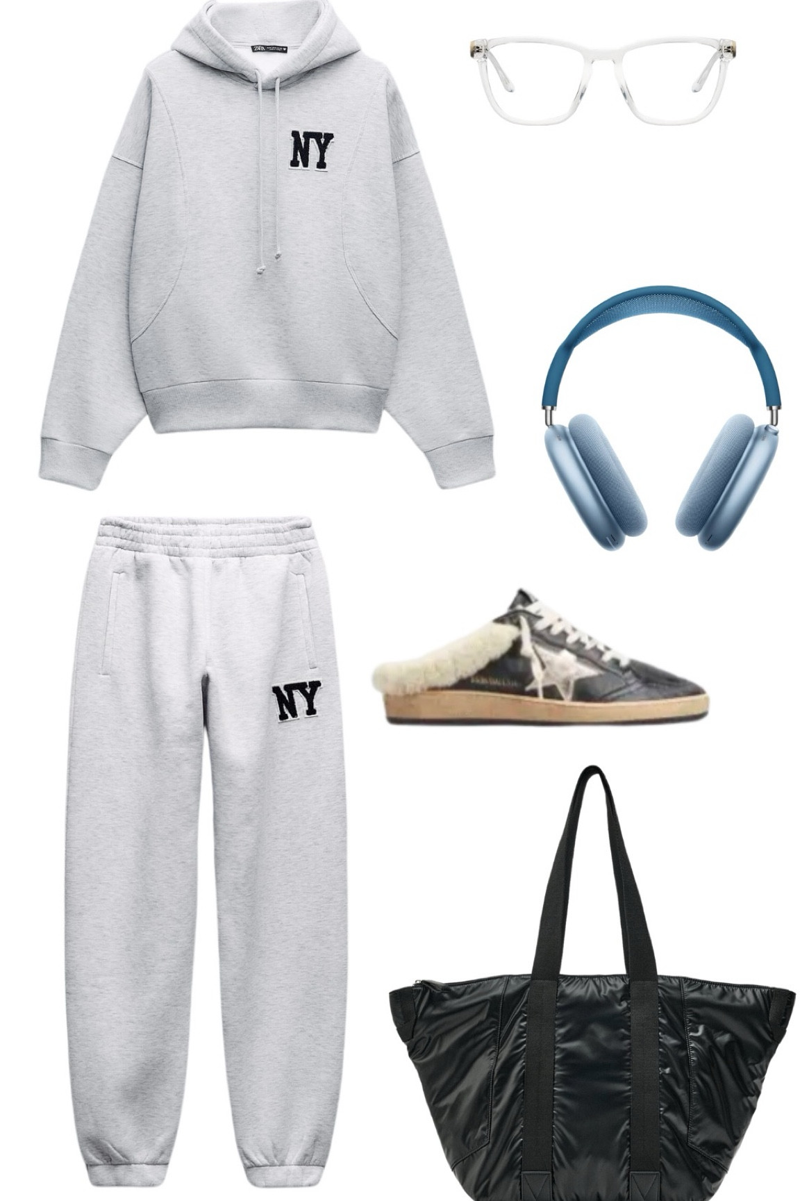 Travel outfit! Always wanting to be cozy but also feel put together when traveling ✈️💤  Set + bag sold out so finding some similar options!! 

#LTKStyleTip #LTKTravel #LTKBeauty